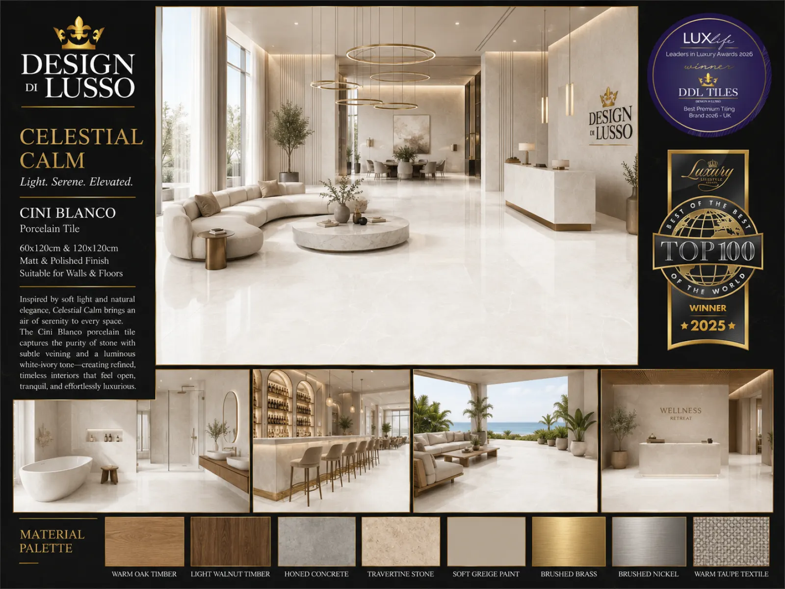 Weightless Calm: Blanco Cini Blanco tile mood board
