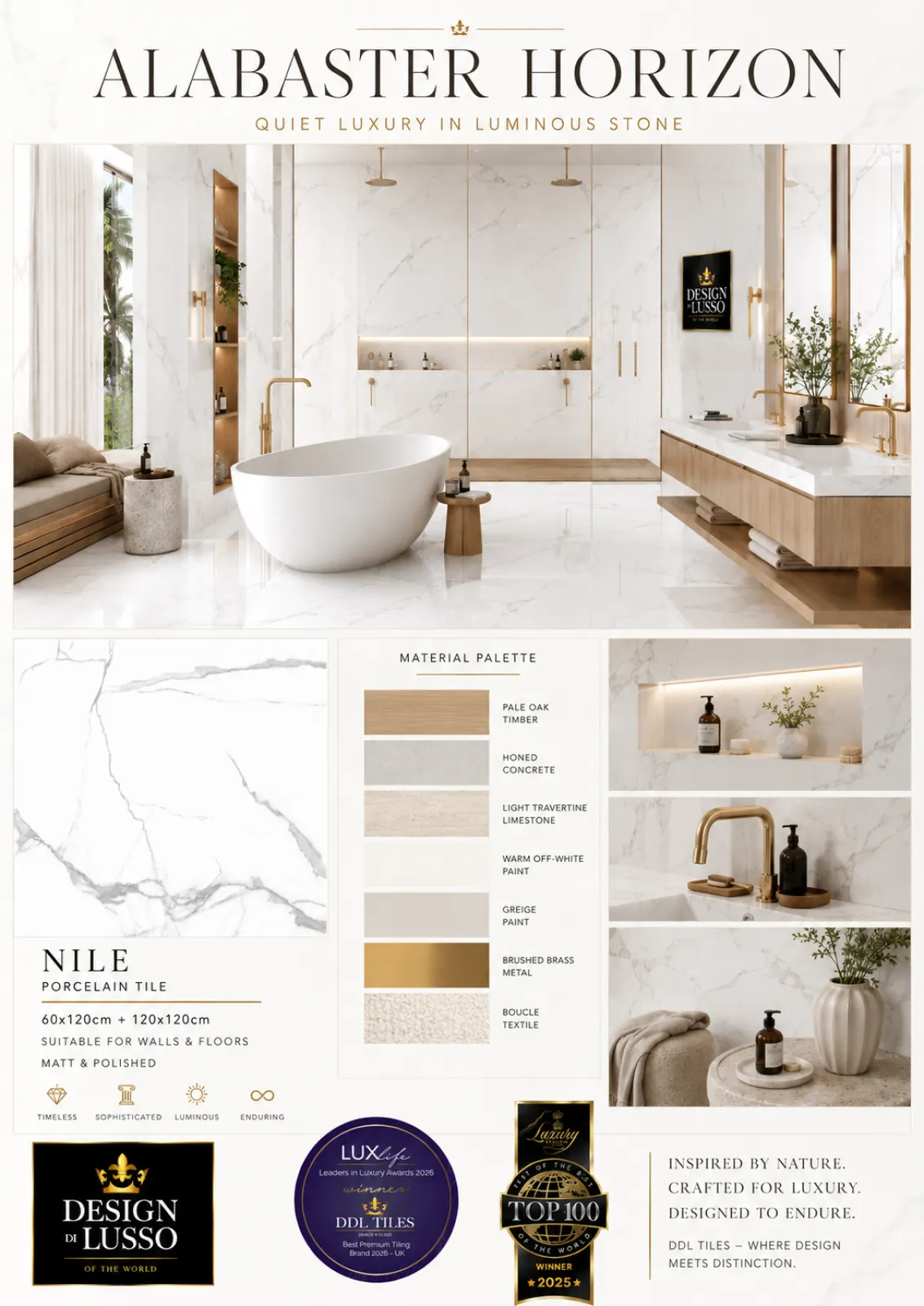 Artisanal Reverie: Signature Nile tile mood board