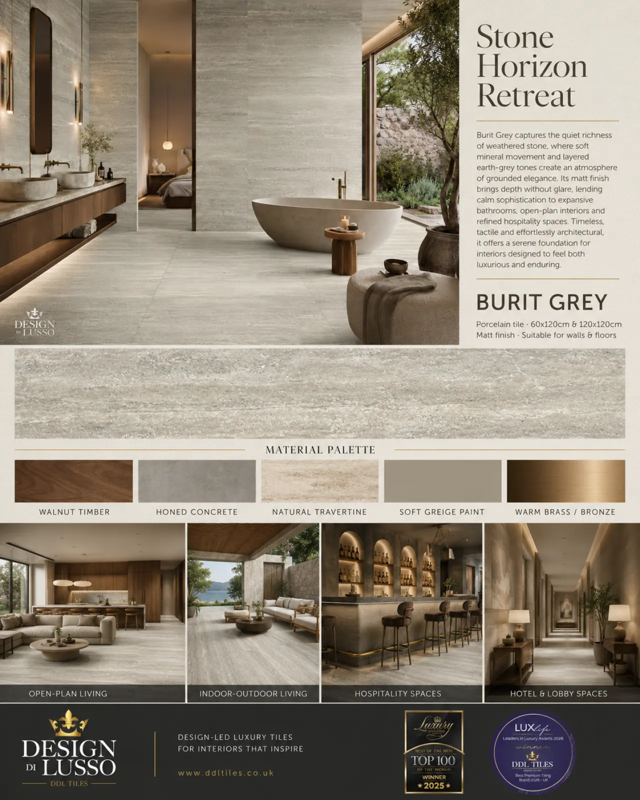 Silvered Restraint: Grey Burit tile mood board